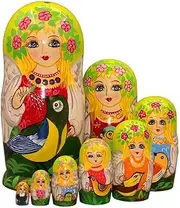 Matryoshka Russian Matryoshka 7-Piece Nesting Dolls Handmade Wooden Matryoshka Creative Puzzle Crafts Halloween Wish Gift The Perfect Blessing Gift