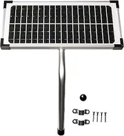 10 Watt Solar Panel Kit (FM123) for Automatic Gate Openers,Black Cell