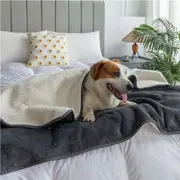 Grey 127X150CM Pet Dog Blanket Bed Protects Couch Bed From Spills Premium Reversible