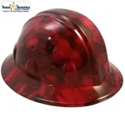 Hades Skull Red Hydro Dipped Full Brim Hard Hat