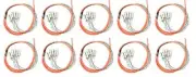 6 Strand Multimode OM1 62.5/125 SC-UPC Fiber Pigtail, 1 Meter 10 Pack for Splice