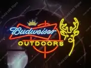 Outdoors Deer Hunters Beer 32"x20" Vivid LED Neon Sign Light Lamp With Dimmer
