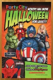 2012 Party City Marvel Avengers/Spider-Man Halloween Costumes Print Ad/Poster