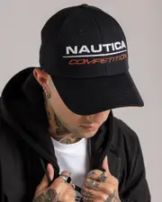 [NAUTICA] NAUTICA Men's Tappa Snapback Cap in Black One Size Black