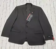 Chaps MENS SIZE 46R Gray Performance Series Stretch Single Breast Cardinal