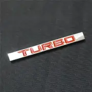 1x Silver Big Chrome Red TURBO Metal Emblem Decal Sticker Badge Car Sports Power (for: Subaru)