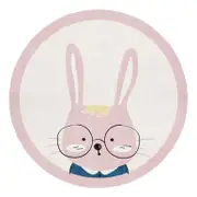 Farid Round Bunny Kids Contemporary Floor Rug
