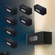 Outdoor Solar Light Wall Small Lights 8 pcs Auto Sensor Wireless Waterproof Lamp for for Steps Yard Porch Landscape Lighting (Warm Light)