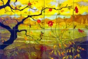 Art Paul Ranson Mural Ceramic Landscape Tree Backsplash Tile #431