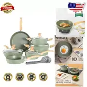 Premium Granite Nonstick 12-Piece Cookware Set - Dishwasher Safe Design