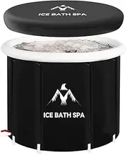 Ice Bath Tub for Athletes with Cover 30''H Large Size Cold Plunge Tub for Recovery Multiple Layered Portable Ice Bath Plunge Pool for Adult by BESTHLS, HJ-110