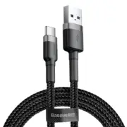 Baseus data cable Type-C 3A 1mt cafule - Black