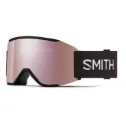 Smith Squad Mag Snow Goggles, Black Frame, ChromaPop Everyday Rose Gold Mirror L