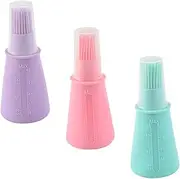 3Pcs Silicone Oil Bottle Brushes for Versatile Kitchen Supply with Scale Design Easy to Clean Basting Brushes for Grilling and Baking