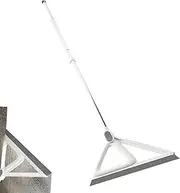 [JMEDIC] 2 in 1 Water Scraping Broom | Portable Household Sweeper Triangle Dust Hair Bathroom Wiper Broom with Long Handle