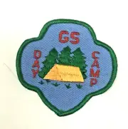 PATCH GSA Girl Scouts GS Day Camp Tent Trees Vintage