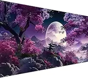 BOHADIY 5D Large Diamond Art Painting,Moon Diamond Painting Kits for Adults,DIY Full Drill Mountain Crystal Rhinestone Arts and Crafts,Tree Gem Art Painting with Diamond Home Wall Decor27.5 X 15.7inch