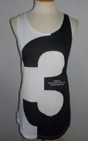 ADIDAS MS SIZE X-LARGE BLACK & WHITE "BRAND WITH THREE STRIPES" TANK TOP