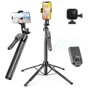 72'' Cell Phone Tripod with Remote, iPhone Tripod Stand & Selfie Stick for Vi...