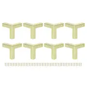 8 Pcs Decorative Box Corner Cover, 32mm Metal Edge Guard, Yellow