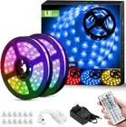 LED Strip Lights, 32.8Ft RGB LED Strip Lights with 44 Keys IR Remote and 12V Pow
