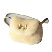 New Girls Kids Purse Bowknot Mini Artificial Fur Children Handbags Cross Body Comfortable Cute Children Handbag
