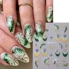 5D Nail Art Stickers Decals Embossed Christmas Snowflakes Mistletoe Fern SW5D111