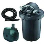 1500 Gal 13W UV Bio Pond Pressured Filter, 530gph Pump, 20ft. 1" ID Flex Tubing