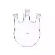 3000ml,24/40,4-neck,Flat Bottom Glass Flask,3L,Four Neck,Lab Chemistry Bottle