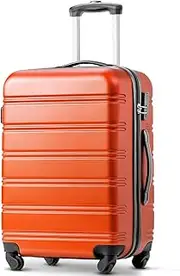 [Merax] 24-Inch ABS Hard Shell Travel Trolley Suitcase Set with 4 Wheels - Lightweight Hand Luggage in SkyBlue, SkyBlue, 24 Inch, Central Hardside Expandable Luggage with Spinner Wheels