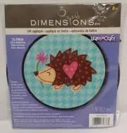 Dimensions Learn A Craft Felt Applique Kit 72-74836 6" Round Little Hedgehog
