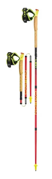 Leki Ultratrail FX.One Trail Running Poles - Bright-Red/Neon-Yellow - 125 cm