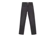 Levis Womens/Ladies 724 Out Of Mind Leather Patch Straight Leg High Rise Jeans (Black) - UTGT1280