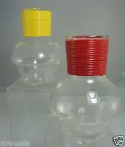 VINTAGE GLASS SERVING TEA CARAFE/POT COFFEE HOTTLES SET OF 2 NIB
