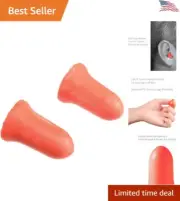 Disposable Foam Earplugs - 200 Pairs - Bell Shape for Maximum Noise Reduction