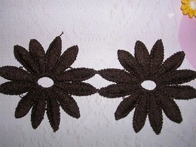 Venise Lace Burgundy Daisy Chain Trim 2" Craft ScrapBooking Doll Hat D20