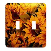 Cheery Sunflowers - Metal Decorative Light Switch Plate Cover - Other Sizes A...