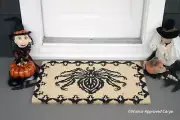 CRATE & BARREL HALLOWEEN SPIDER DOORMAT -NWT- SPIN A WEB OF WELCOMING DÉCOR!