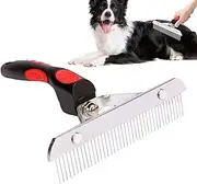 Rake Brush for Dogs | Deshedding Brush | Stainless Steel Teeth Comb for Grooming Medium and Large Breeds Dogs, Pet Supplies for Professional Salon