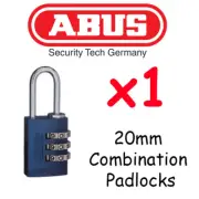 Combination Padlocks - Resettable ABUS 20mm High quality - BLUE