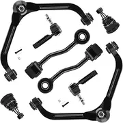 8 PCS Front Upper Control Arm Lower Ball Joint Sway Bar Link Tie Rod for Jeep Liberty 2002-2004