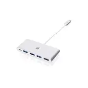 Iogear USB-C to 4 Port USB-A Hub with Power Delivery Pass-Thru GUH3C4PD