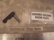 Emergency/Survival: Ceramic Folding Razor Knife, Covert, E&E, VERY Sharp!