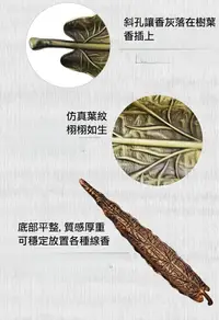 在飛比找樂天市場購物網優惠-現貨- 樹葉香插香盤 線香盤 創意香盤 檀香香座 一葉舟香插