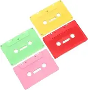 4pcs Tape Wall Decoration Audio Cassette Tape Case Blank Cassette Decoration Vintage Blank Cassette Blank Cassette Tapes for DIY Cassette Case Old Fashioned Plastic Inner Core