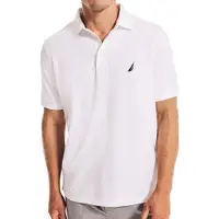 在飛比找ETMall東森購物網優惠-NAUTICA 2023男時尚棉質彈性針織白色短袖Polo衫