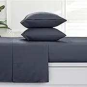 Solid 170-GSM Flannel Extra Deep Pocket Sheet Set Queen Cloudy Blue, (SOLFLASHEQUTC)