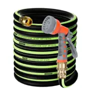 Garden Hose 75ft 5/8", Heavy Duty No Kink Water Hose, No Tangle Flex Rubber G...