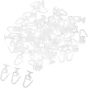 Cabilock 50 Pcs Curtain Accessories Window Curtains Curtain Rails Glider Hooks Curtain Track Glider Shower Curtain Hooks Curtain Track Accessories Track Curtain Carrier Hooks White