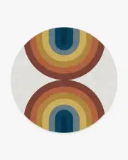 245' Round | Machine Washable Runner Rug | Kid & Pet Friendly | Indoor Rug | Absida Rainbow Rug | Ruggable